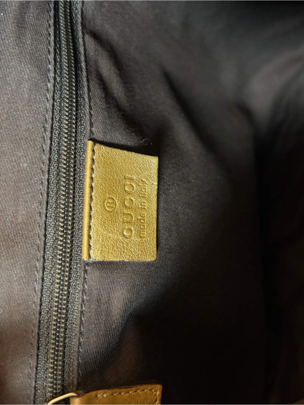Authentic Gucci GG Crystal Metallic Bronze Hobo Shoulder Bag - Picture 7 of 9